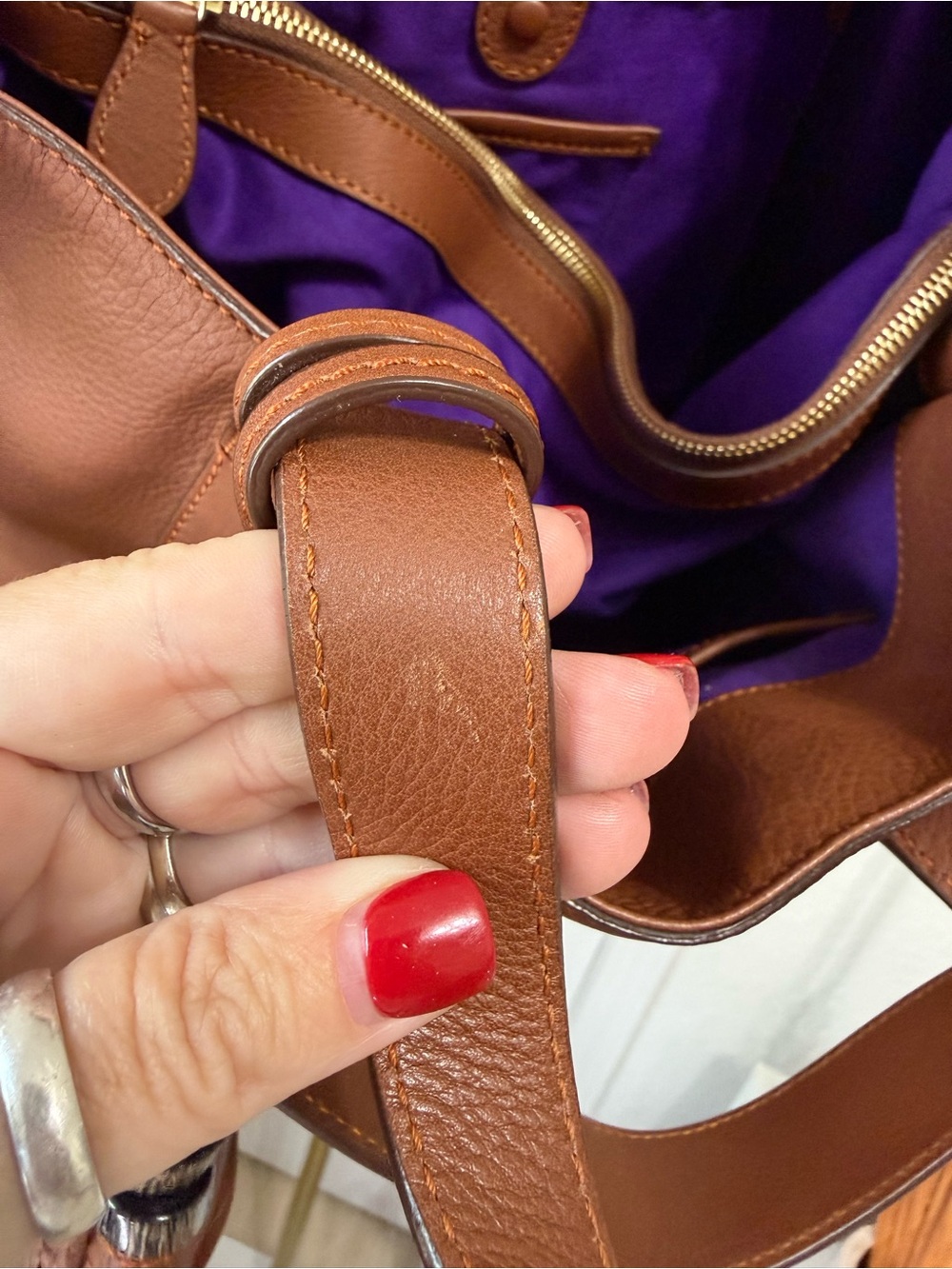 Ralph Lauren Collection Calfskin Leather Stirrup Tote - Picture 13 of 17